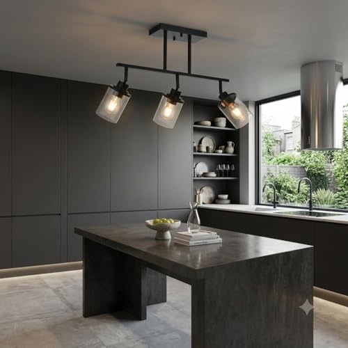 Black Track Light Fixtures Ceiling (Black / 3 Light)