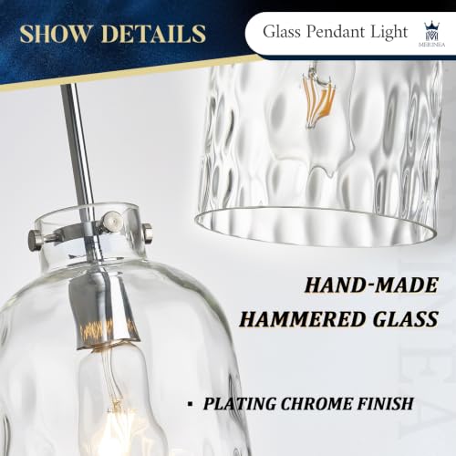 Small Chrome Bell Glass Pendant Light (Chrome / Small)