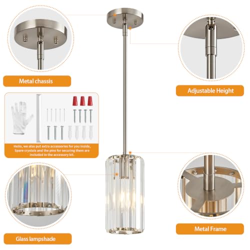 Nickel Pendant Light (Nickel / Round-1-Pack)