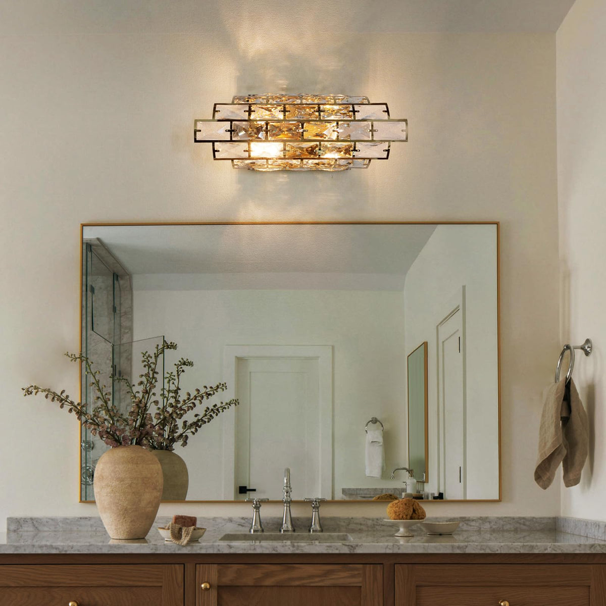 Gold Crystal Wall Sconces Lighting (Gold 1Pack)