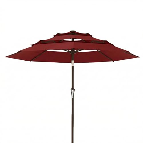 9ft 10ft 3 Tier Patio Umbrella