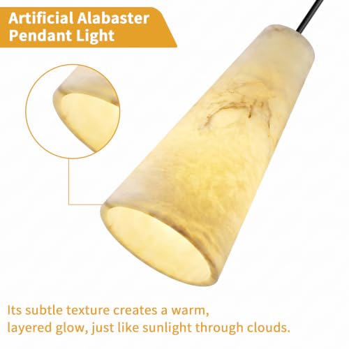 Alabaster Texture Pendant Lights Kitchen Island