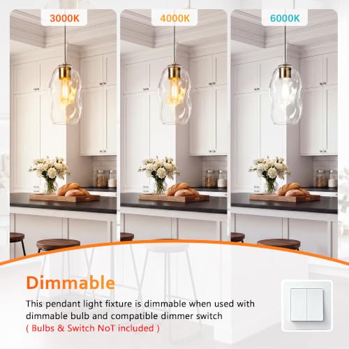 Pendant Lights Kitchen Island (Gold-11.4"H / 2 Pack)