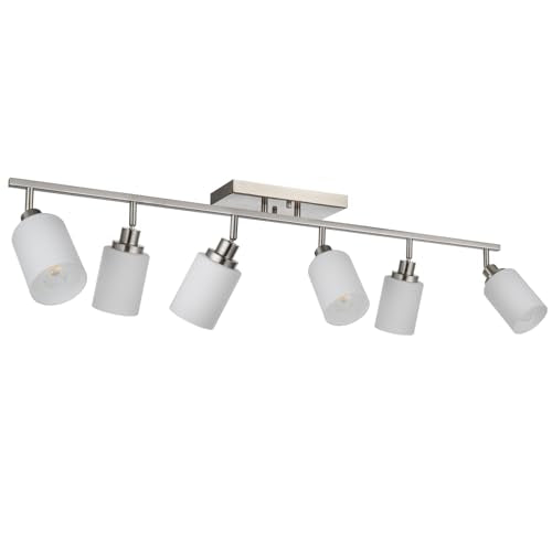 6 Lights Track Lighting Ceiling (Brushed Nickel / 6-Lights)