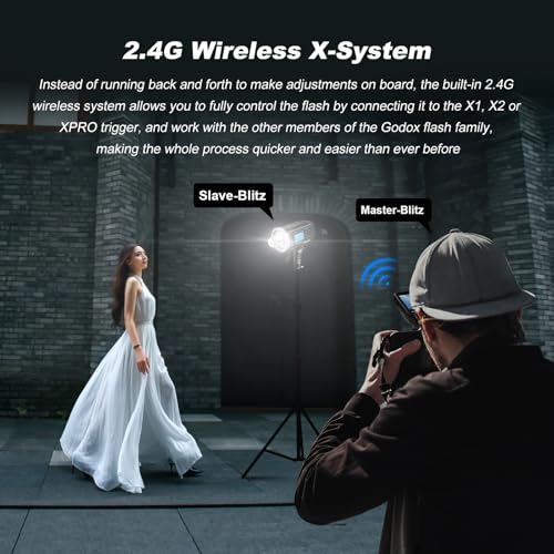 AD600BM Bowens Mount 600Ws GN87 High Speed Sync Outdoor Studio Flash Strobe Monolight Light with 2.4G Wireless X System & 8700mAh Battery with 15x17cm Softbox & Filter & USB LED