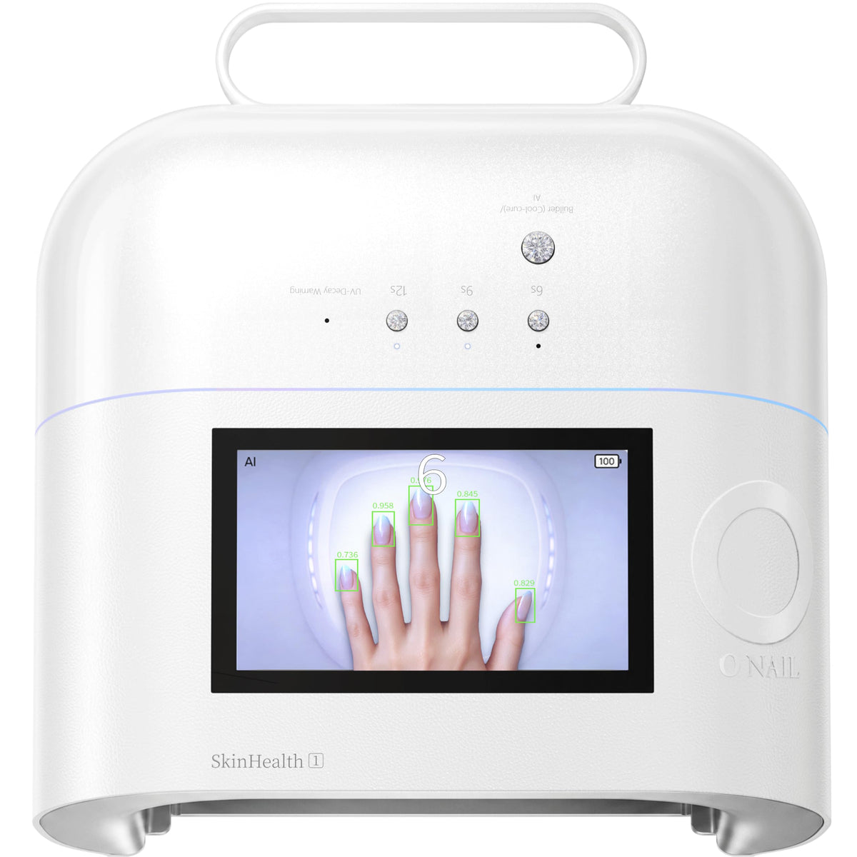 AI UV LED Nail Lamp for Gel Nails (Pearl White)