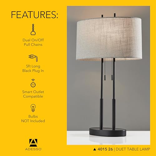 Duet Table Lamp with Dual Pull Chains (Antique Bronze / Table Lamp)