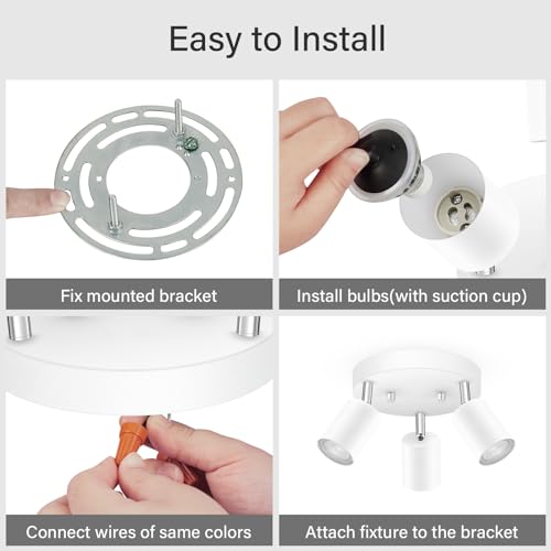 LED 3 Light Track Lighting Kit (White)