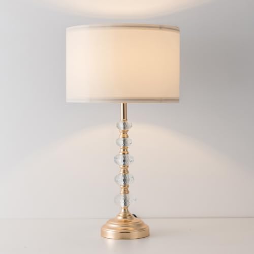 Crystal Table Lamp (Crystal bead column+White)