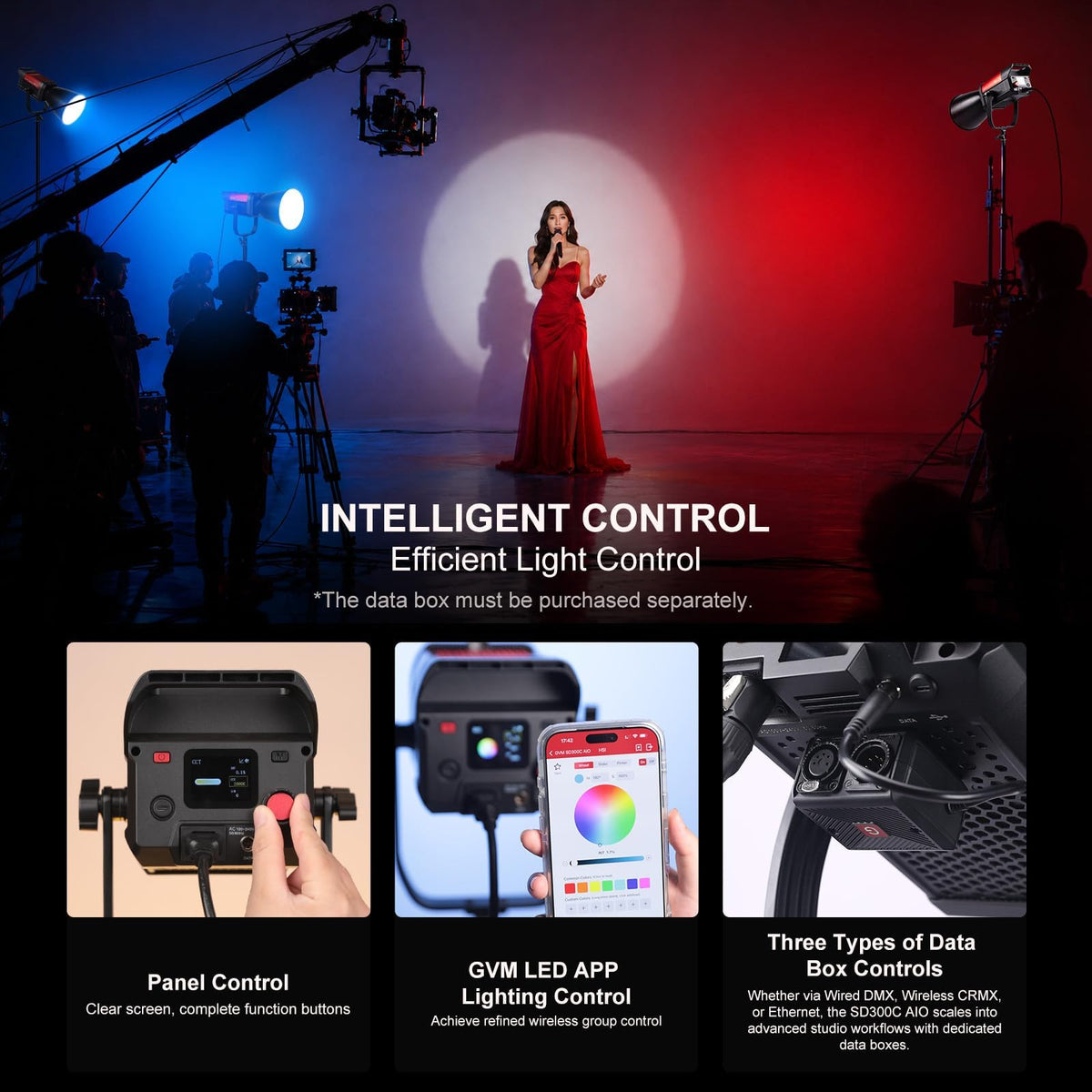 GVM SD300C 300W RGB Video Light
