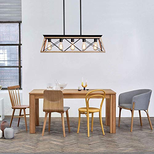 Farmhouse Chandeliers for Dining Room (Oak)