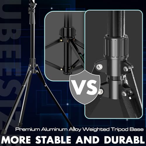 12'' LED Ring Light with 62'' Tripod Stand and Magnetic Phone Holder (12 in / Black Magnetic)