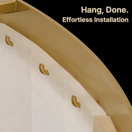 42" Round Alabaster Chandelier (42'' Gold)