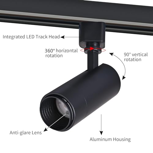 Track Lighting Heads 12W H (Black - 6 Pack)