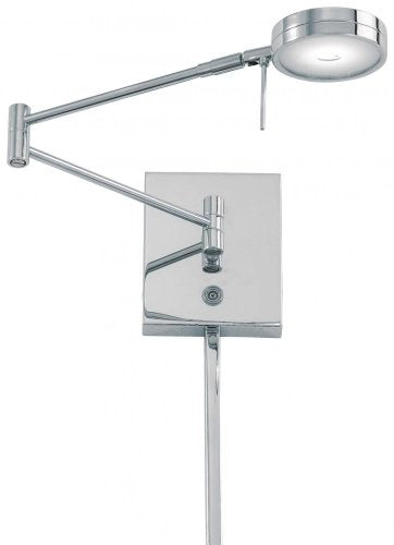 P4308 077 George's Reading Room LED Swing Arm Wall Lamp (Chrome)