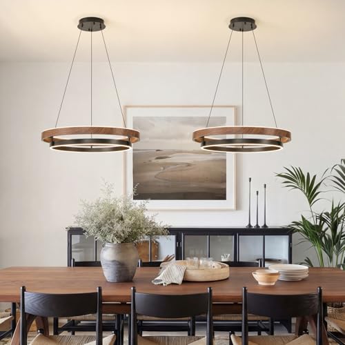 Wood Ring LED Chandelier