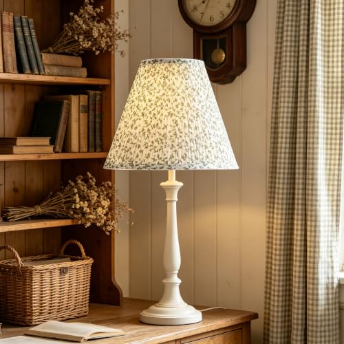 Lamp Shades Green Floral Set of 2 Bell Shade 6"×13"×9.8" (White-2 Pack / 6*13*9.8in)