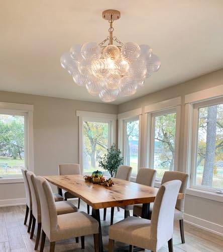 Modern Glass Ceiling Light (Ceiling Light 5-Light 25.2 inches Gold)