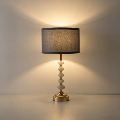 Crystal Table Lamp (Marble columns+Black)