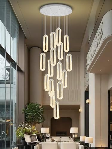 H138 LED Crystal Chandelier (Silver / 16 Rings (New))