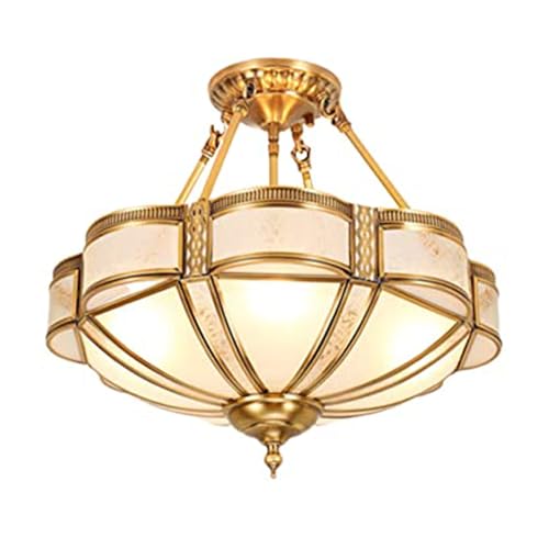 Brass Close to Ceiling Light Fixture