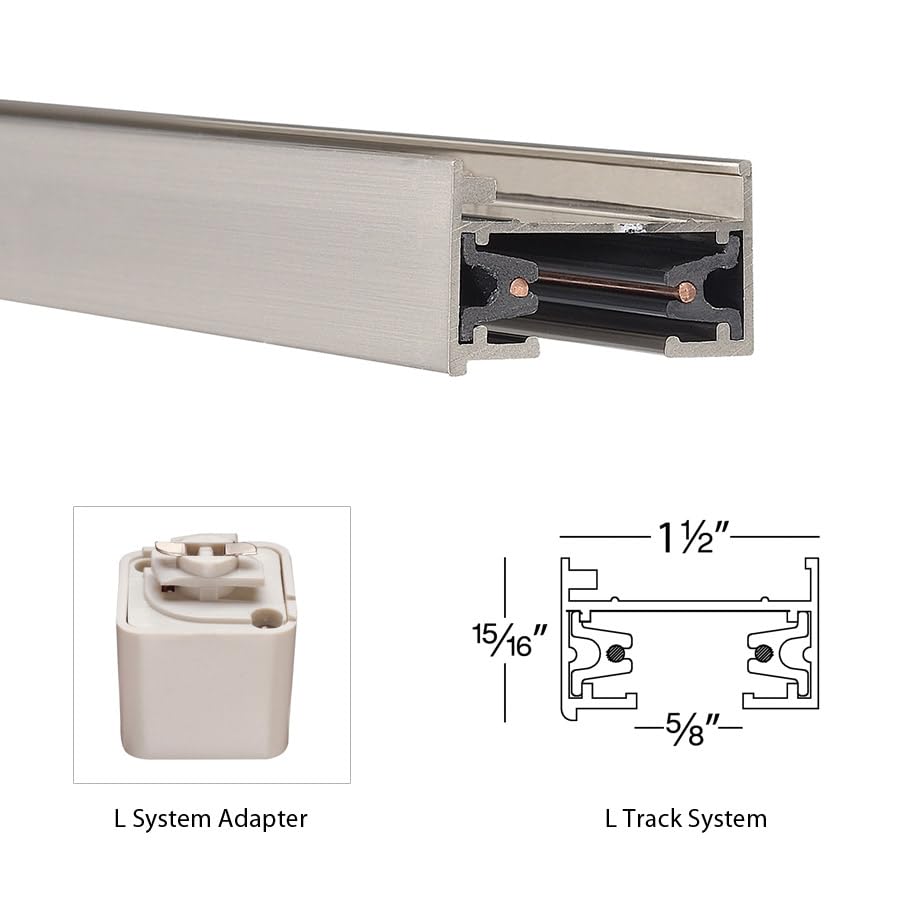 LT8 BN 120VL Track Single Circuit (Brushed Nickel / 8 Feet / L-Series)