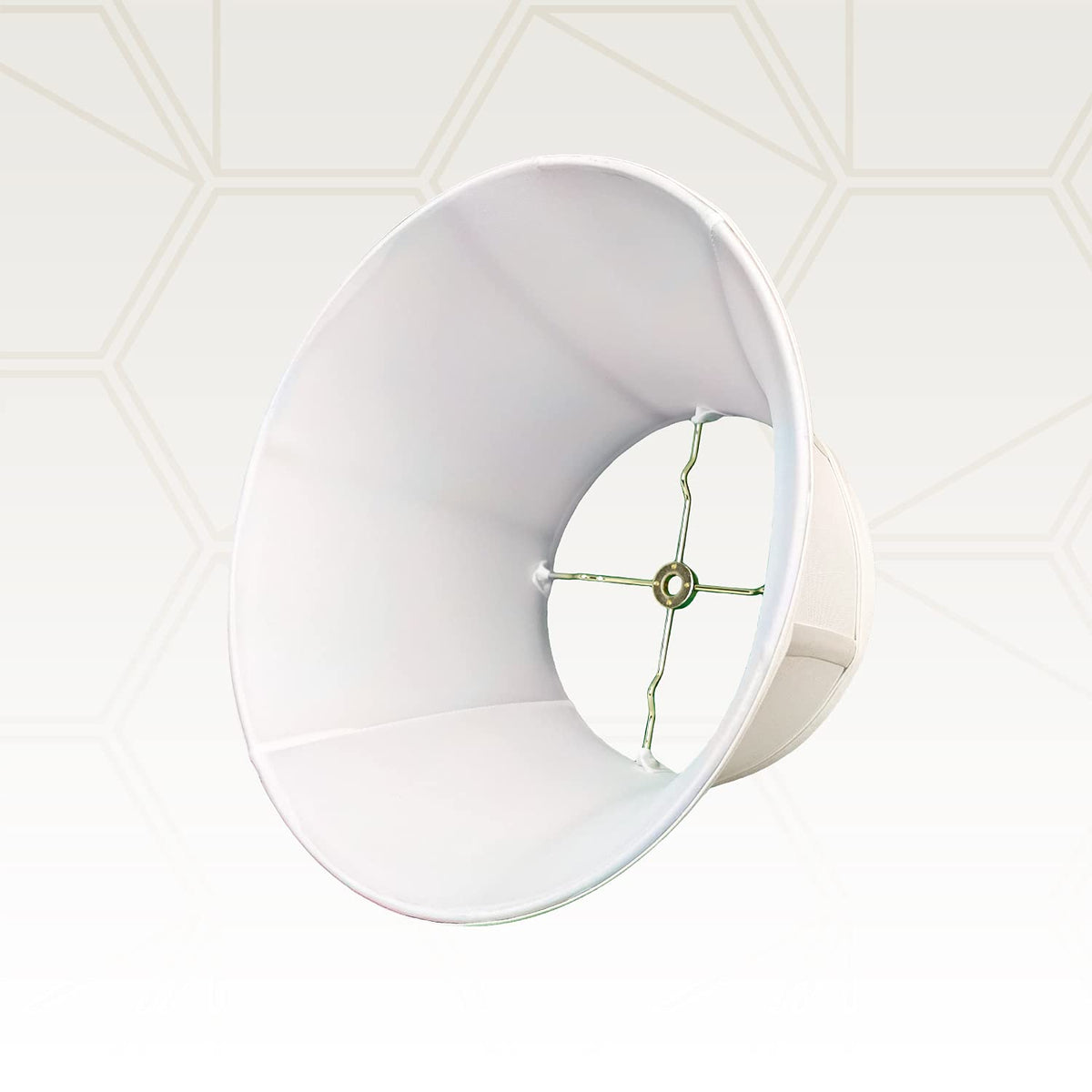 Shallow Drum Bell Billiotte Wall Lamp Shade (White - Set of 2 / 9.5 x 15 x 8)