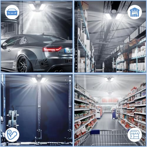 LED Garage Lights 180W 18000LM 6500K (6+1 Panels)