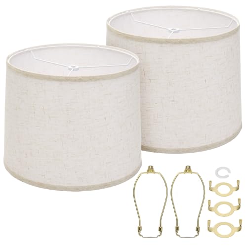 Drum Lamp Shades Set of 2 (Beige)