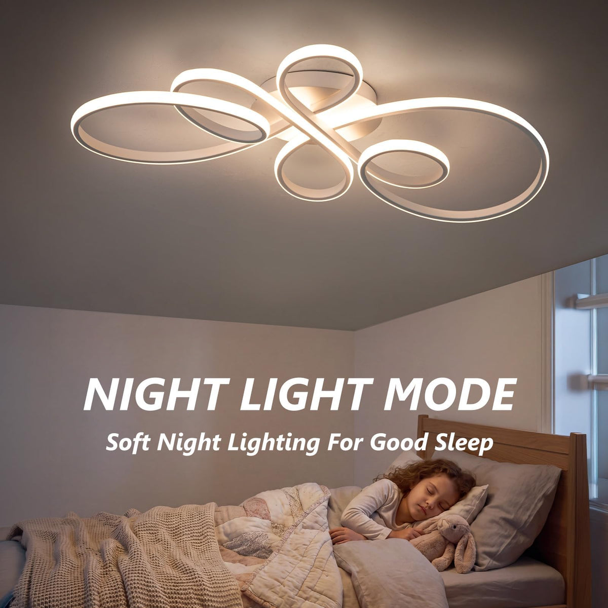 31.89Inch Modern LED Ceiling Light (White,31.89Inch)