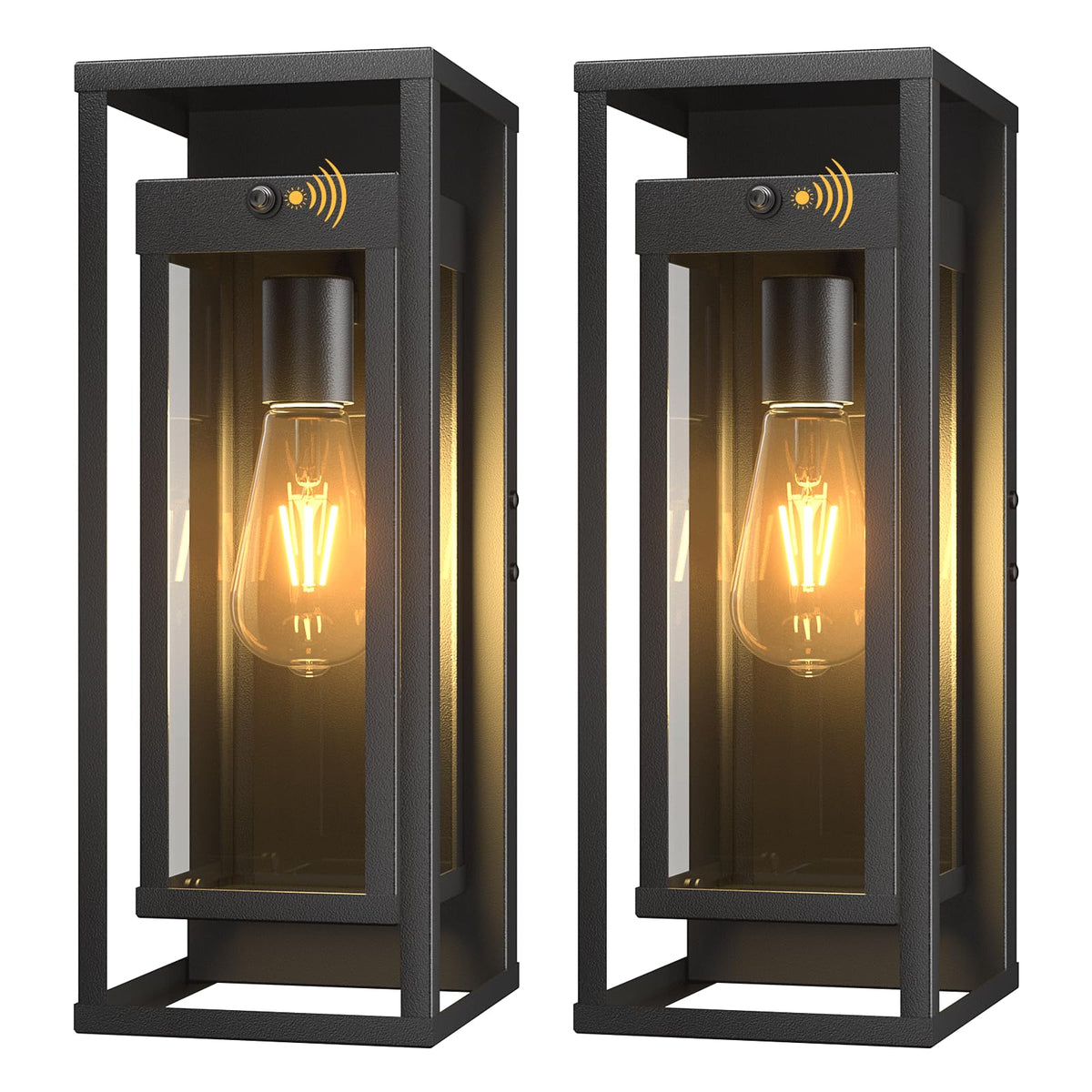 Dusk to Dawn Outdoor Wall Light 15in Waterproof Large Porch Sconce (Dusk to Dawn / 15in)