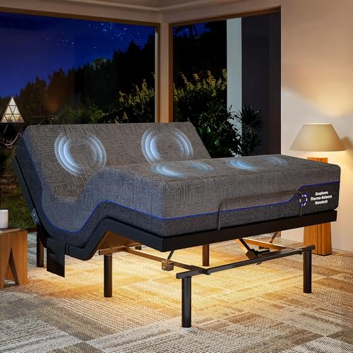 NS2 Pro Queen Adjustable Bed Base with Massage (Queen / Massage Base+ App)