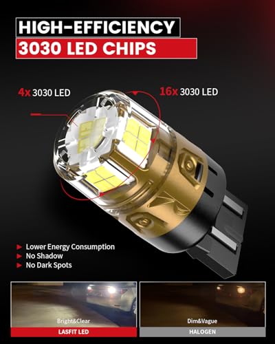 7443 7440 LED Bulb Reverse Light 7444 Backup Light 6000K White 2 Pcs (White / 7443/7440)