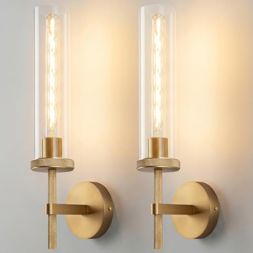 Knurled Gold Wall Sconces