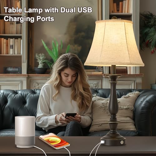 28.5'' Farmhouse Table Lamp Set of 2 (Oil-Rubbed Bronze / 28.5'')