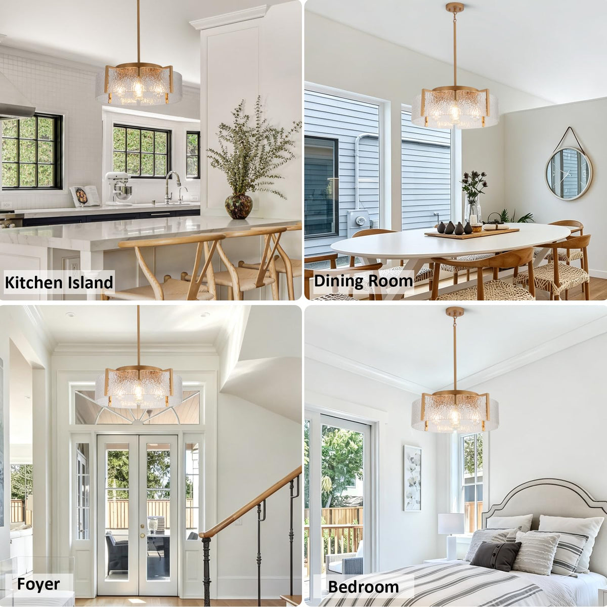 Gold Chandelier for Dining Room Light Fixture (5 Light Gold)