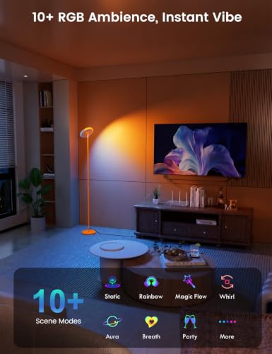 UFO Torchiere Floor Lamp (Orange)
