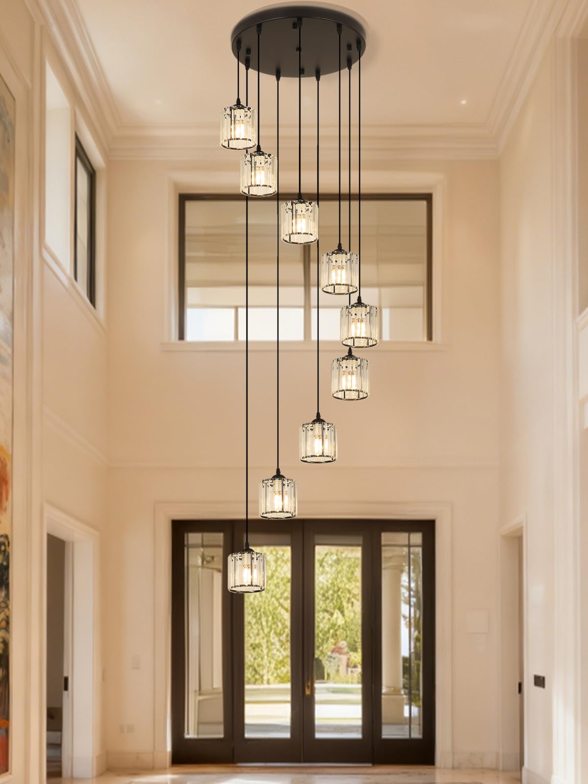 Foyer Chandeliers for High Ceilings 8 (8 lights)