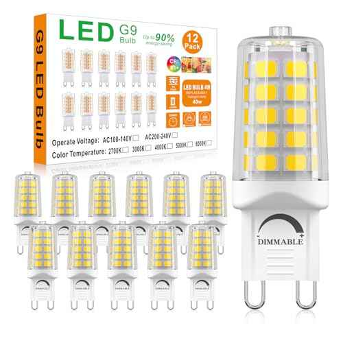 G9 LED Bulb Dimmable 4W 4000K Natural White 12 Pack