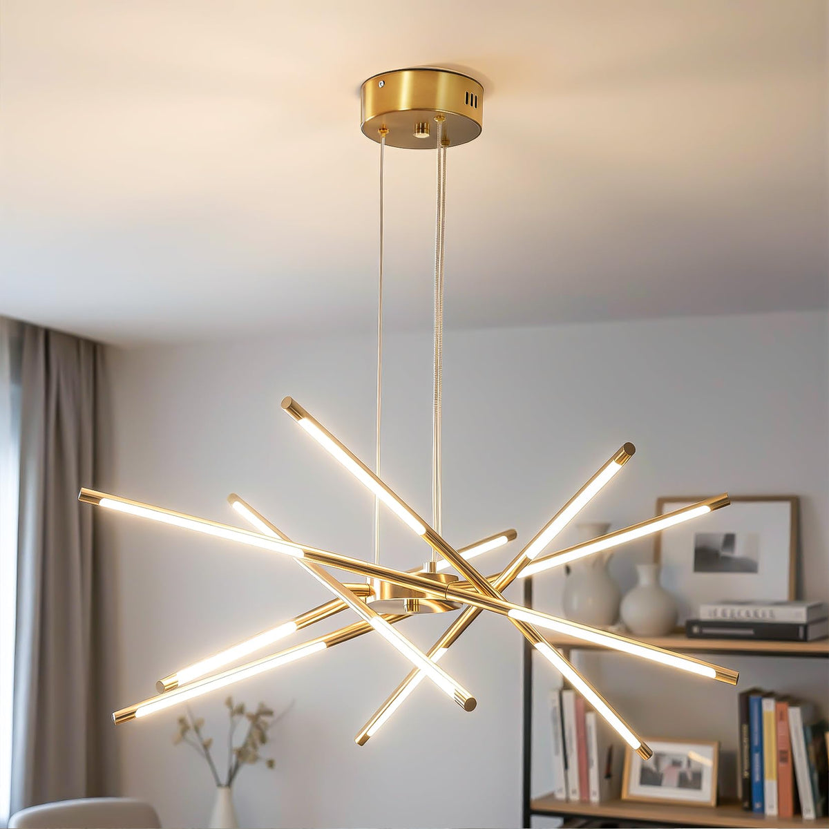 Modern Gold Chandelier (12Head-Gold-DIimmable)