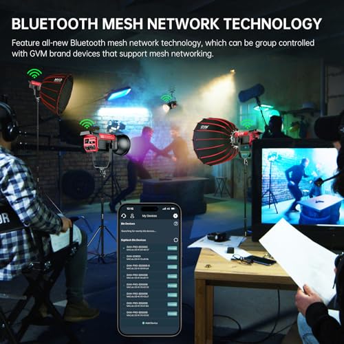 GVM RGB 300W Video Light Kit with Parabolic Softbox and Stand (300W RGB)