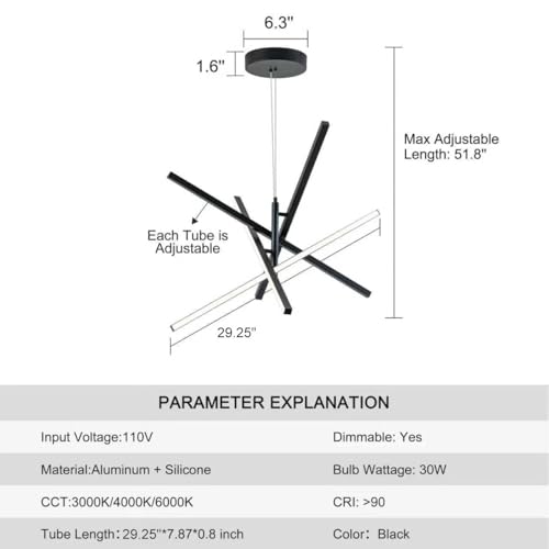 Modern Led Linear Chandelier