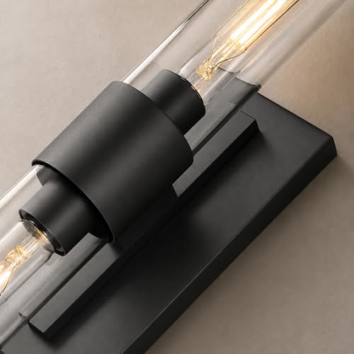 Hardwired Black Bathroom Wall Sconce (Black / 1 Pack)