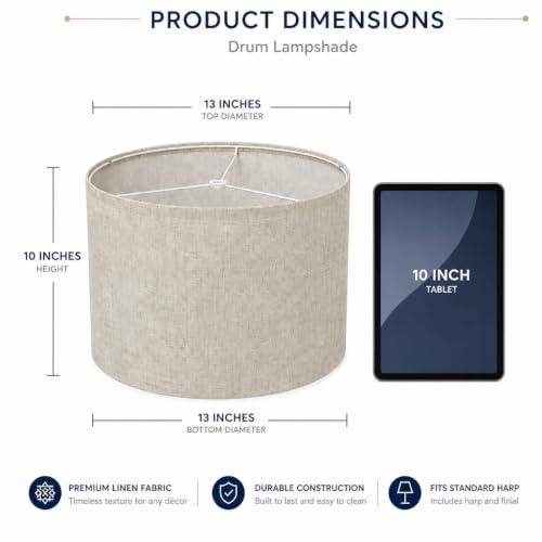 2 Pack Medium Beige Drum Lampshade (Mint gray)