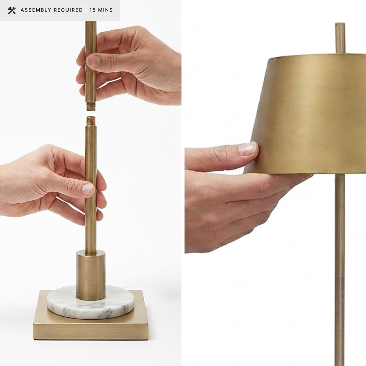 Fritzburn Metal Buffet Table Lamp (Gold Finish/White / Table Lamp)