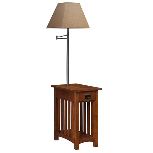 Mission End Table (Medium Oak / Blackened)