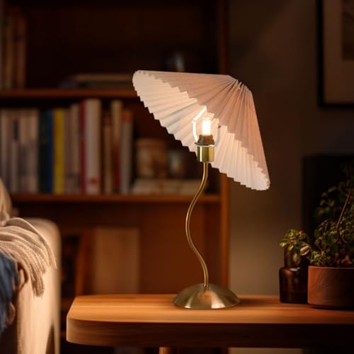 Small Pleated Table Lamp (Copper)