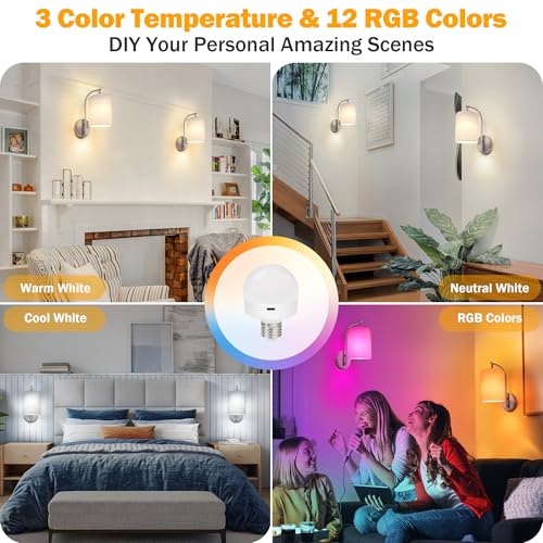 Battery Operated Wall Sconce Set of 2 (Brushed Nickel / Linen / Large)