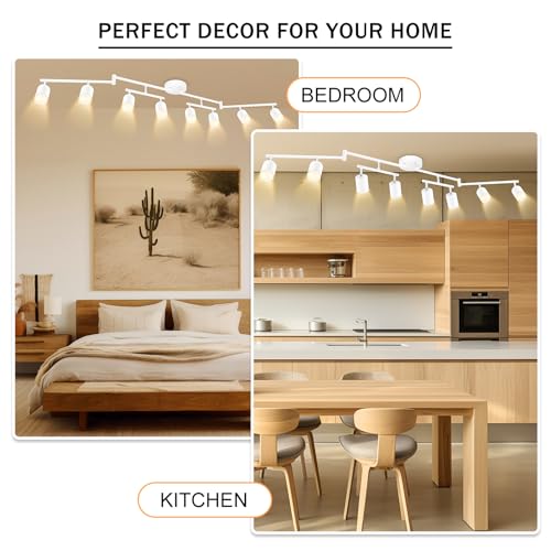 LED 8 Light Track Lighting Kit (8 Light-White)
