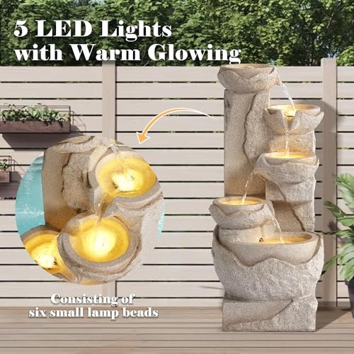 4 Tier Outdoor Indoor Water Feature Fountain
